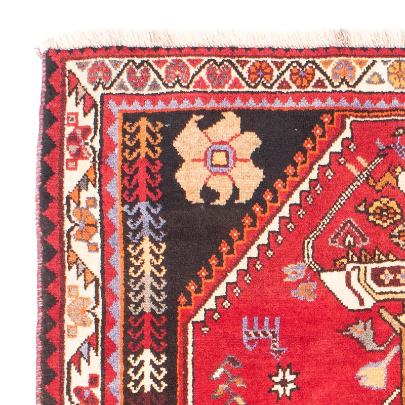Shiraz Teppich 112x166cm - Perserteppich - dunkelrot