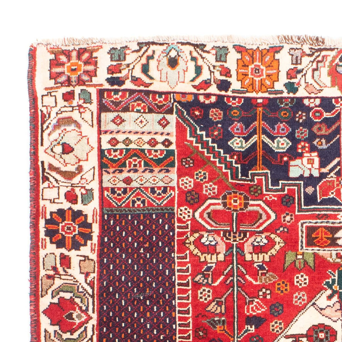 Ghashghai Teppich 121x148cm - Perserteppich - rot