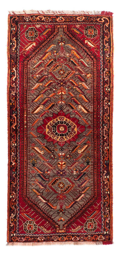 Ghashghai Teppich 80x168cm - Perserteppich - dunkelrot