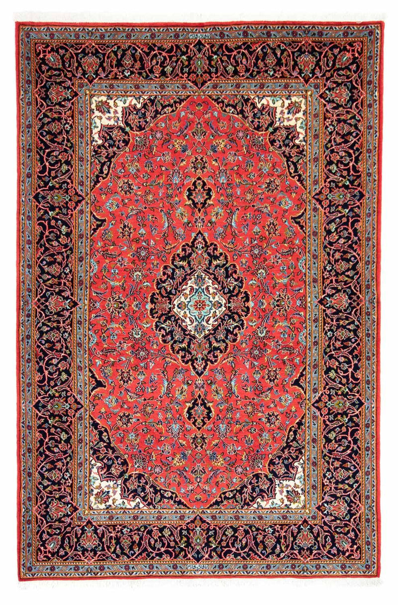 Keshan Teppich 144x218cm - Perserteppich - rot