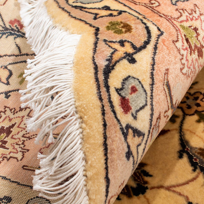 Täbriz - 50 Raj Teppich 150x150cm - Perserteppich - beige
