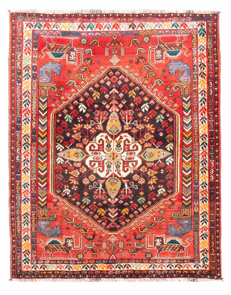 Ghashghai Teppich 120x153cm - Perserteppich - rot