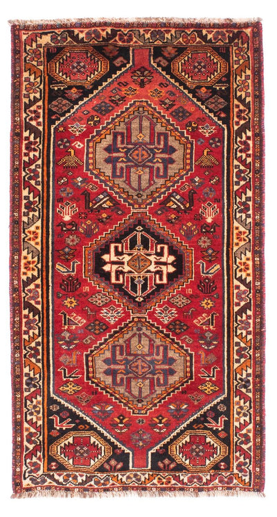 Ghashghai Teppich 88x161cm - Perserteppich - dunkelrot
