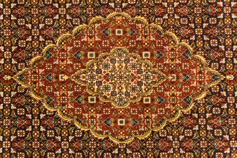 Täbriz Teppich 100x152cm - Perserteppich - dunkelrot