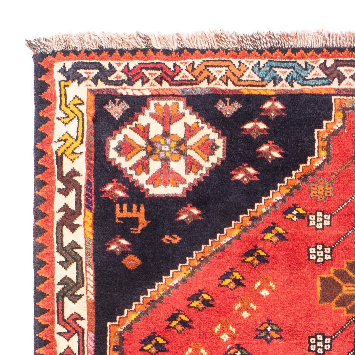 Shiraz Teppich 112x158cm - Perserteppich - dunkelrot