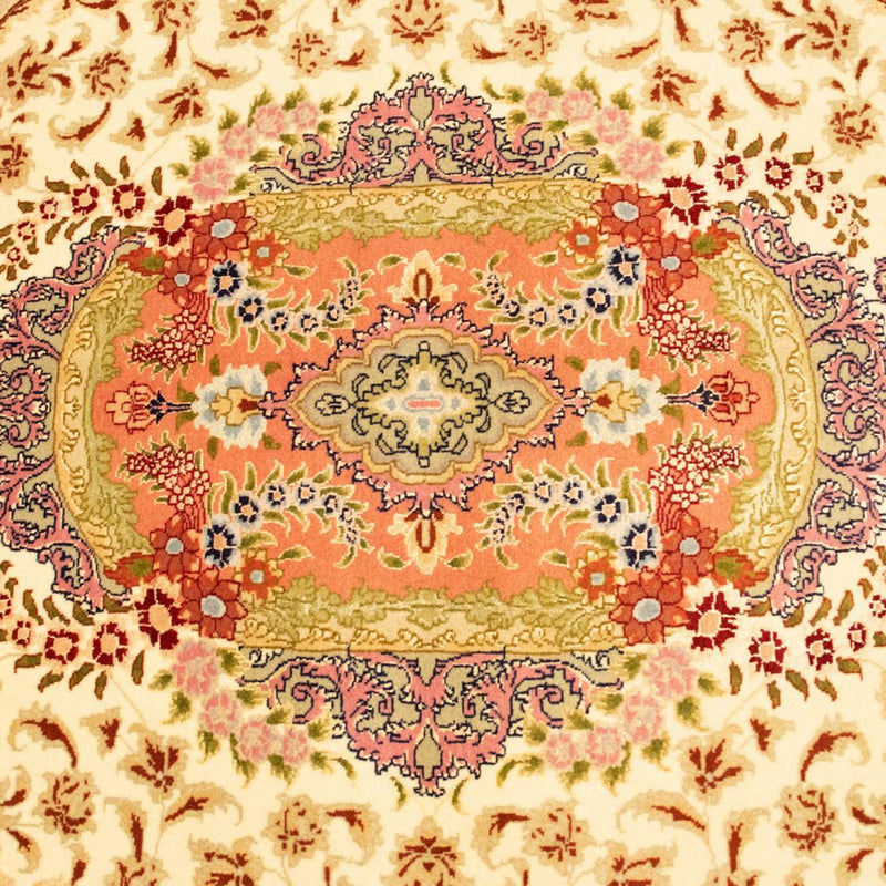 Täbriz - 50 Raj Teppich 101x150cm - Perserteppich - beige