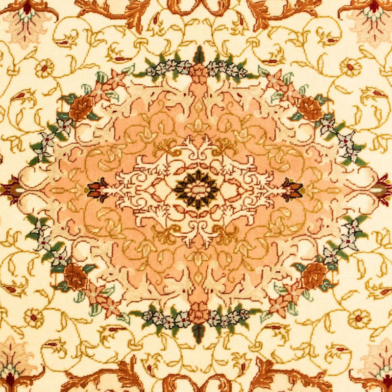 Täbriz - 50 Raj Teppich 98x148cm - Perserteppich - beige