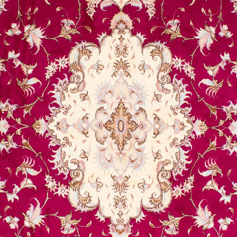 Täbriz - 50 Raj Teppich 168x242cm - Perserteppich - rot