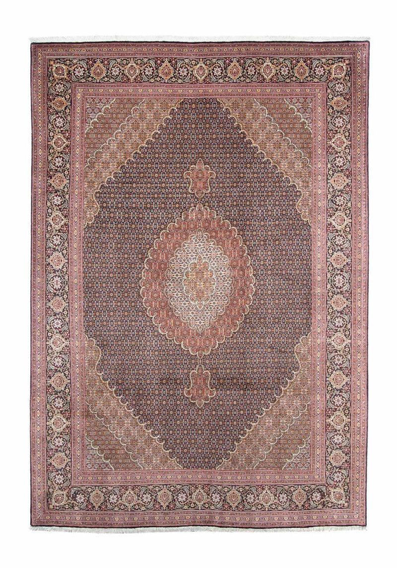 Täbriz Teppich 210x302cm - Perserteppich - dunkelblau