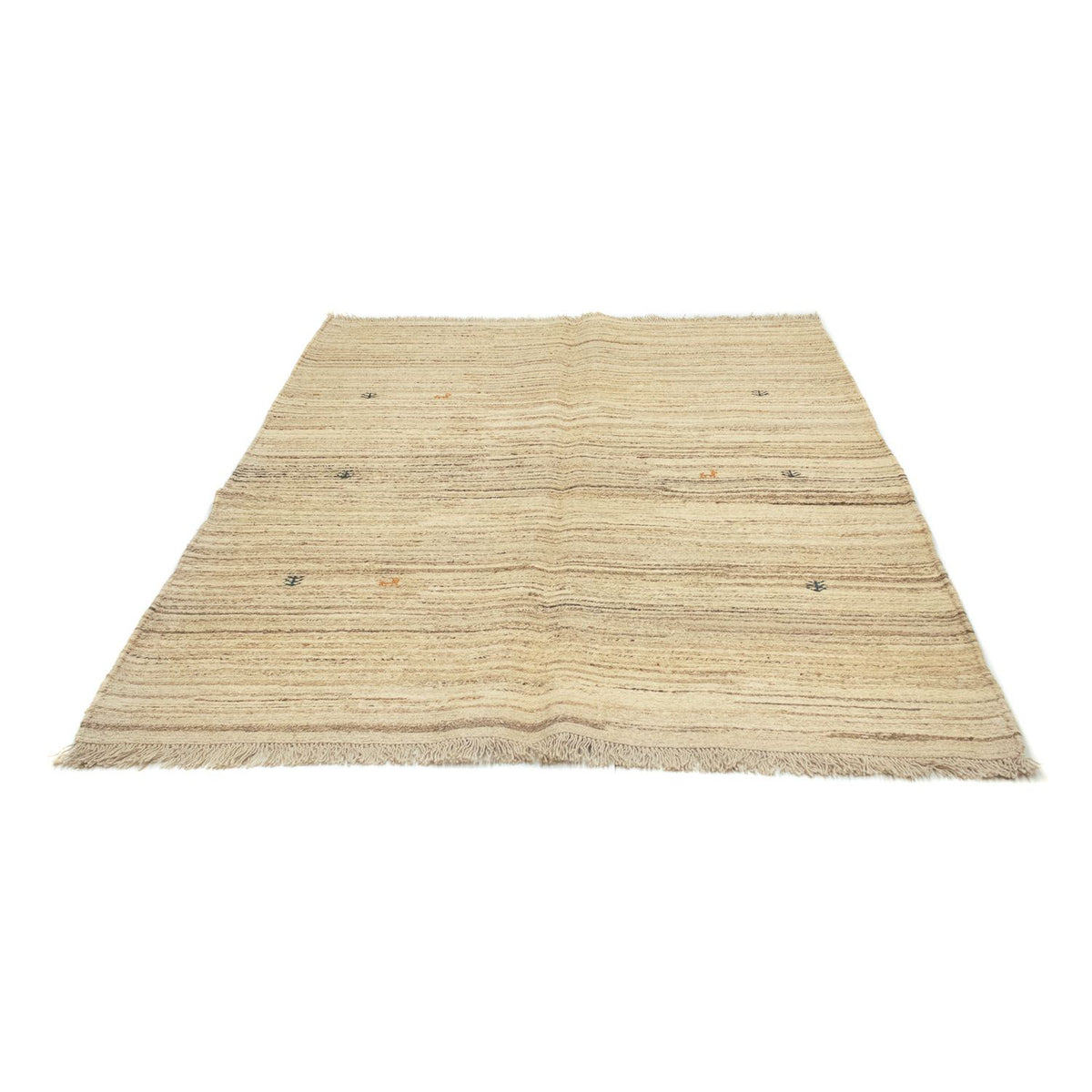 Gabbeh Persisch Teppich 158x188cm - Perserteppich Wollteppich - beige