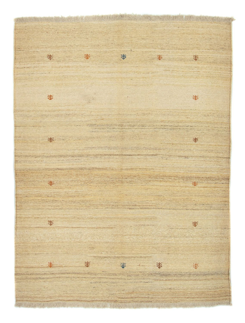 Gabbeh Persisch Teppich 164x200cm - Perserteppich Wollteppich - beige