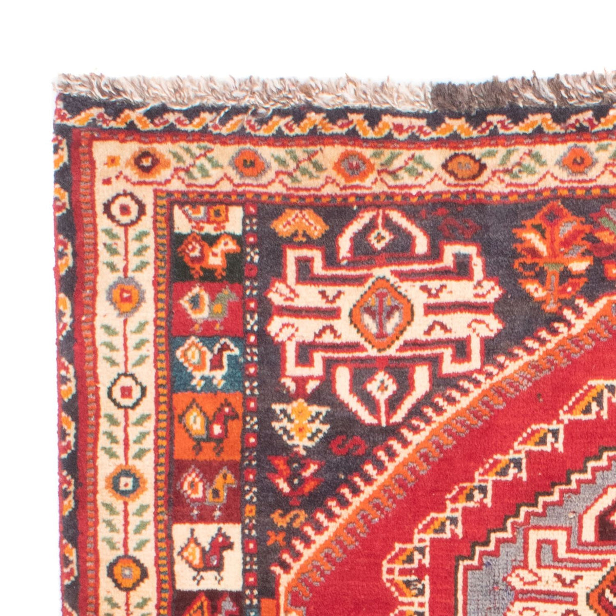 Ghashghai Teppich 105x155cm - Perserteppich - dunkelrot