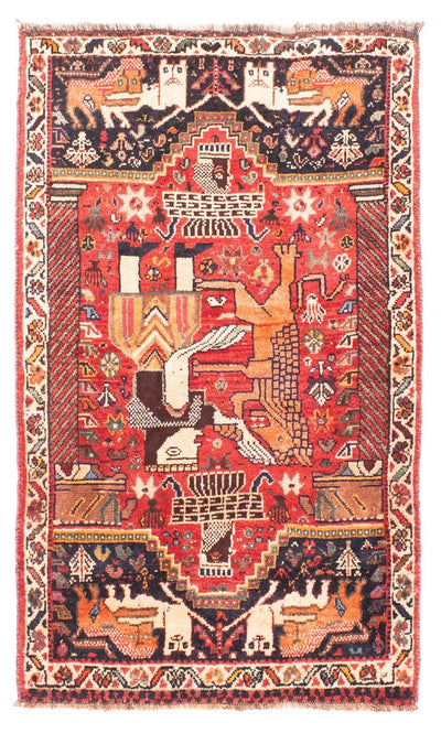 Ghashghai Teppich 83x137cm - Perserteppich - rot