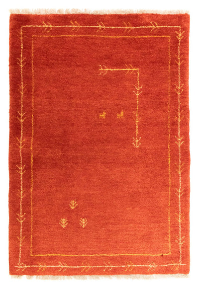 Gabbeh Persisch Teppich 85x126cm - Perserteppich Wollteppich - rot