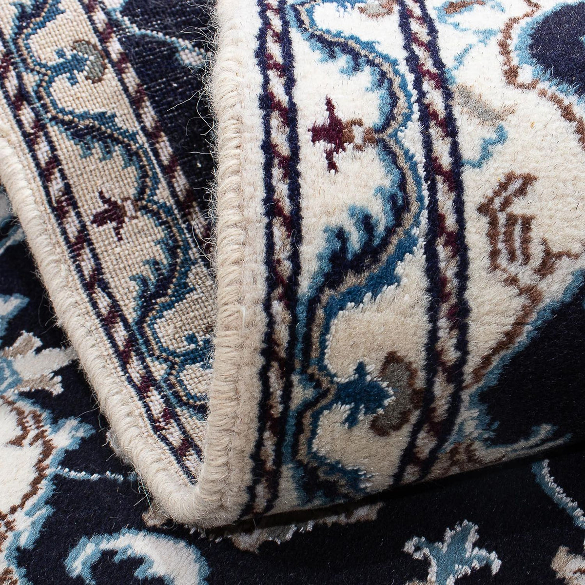 Nain Teppich 87x140cm - Perserteppich - dunkelblau