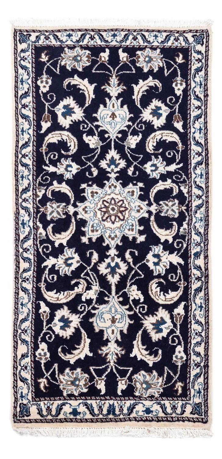 Perserteppich - Nain 68 x 136 cm - dunkelblau