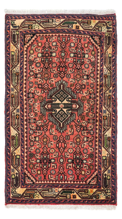 Hamadan Teppich 75x125cm - Perserteppich - rot