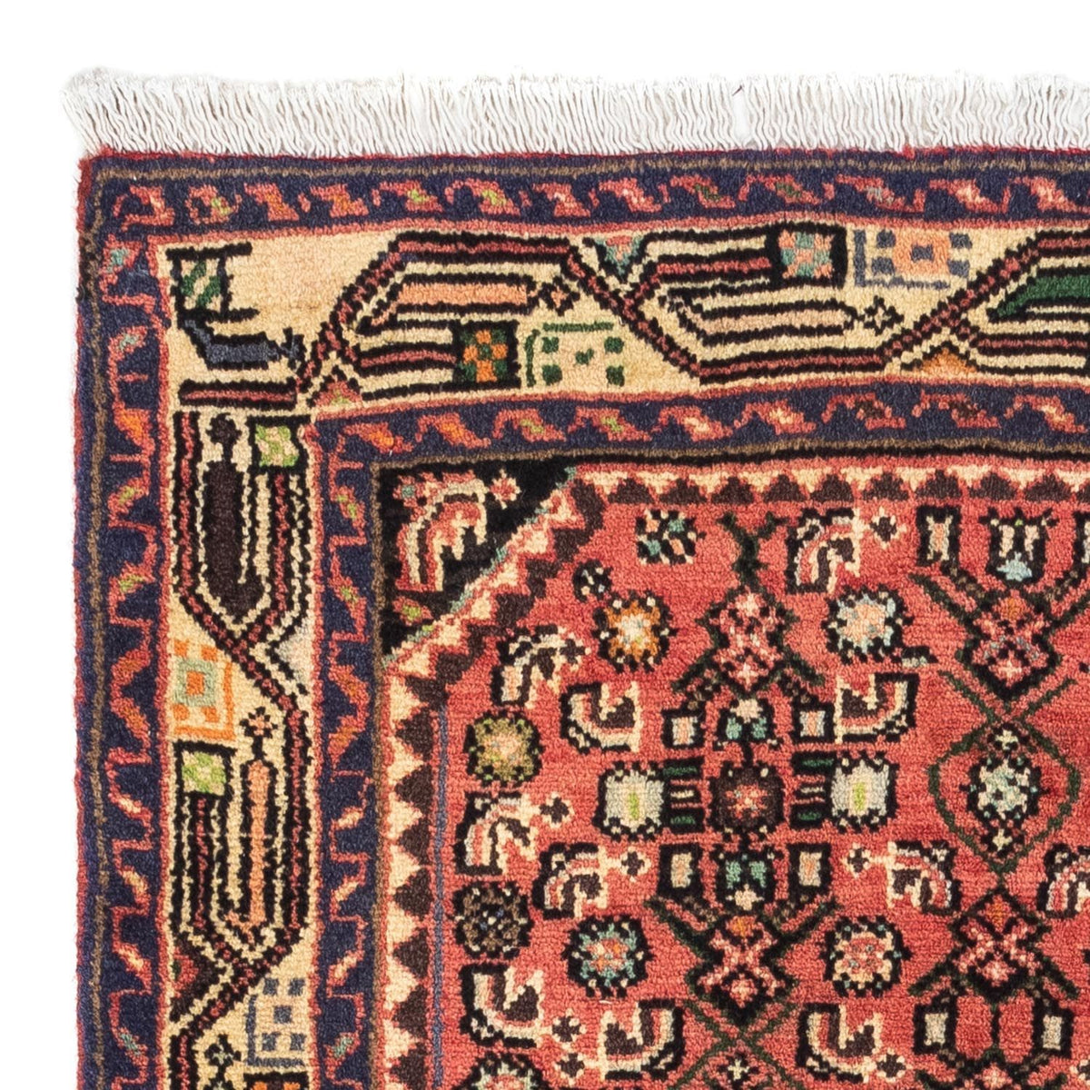 Hamadan Teppich 75x125cm - Perserteppich - rot