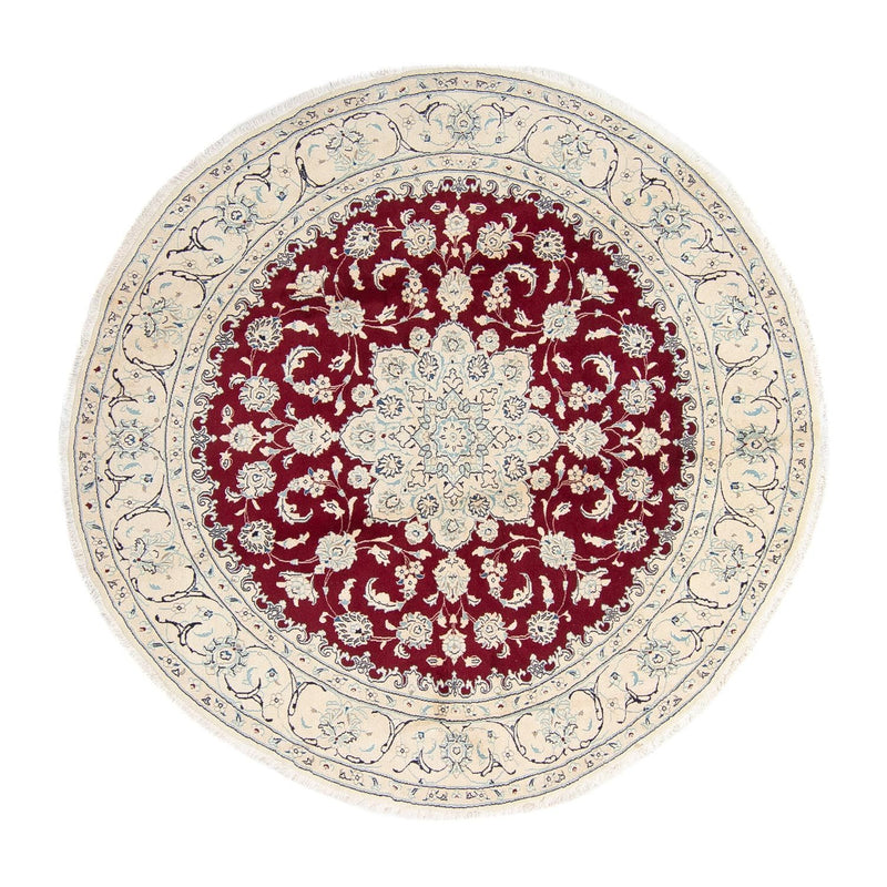 Nain Teppich 245x245cm - Perserteppich - dunkelrot
