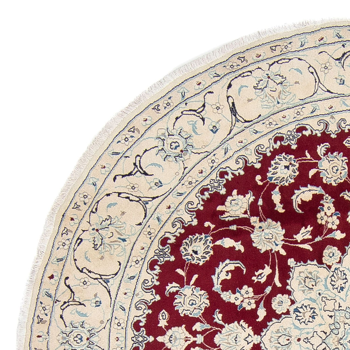 Nain Teppich 245x245cm - Perserteppich - dunkelrot