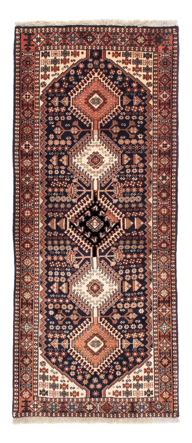 Yalameh Teppich 83x193cm - Perserteppich - dunkelblau