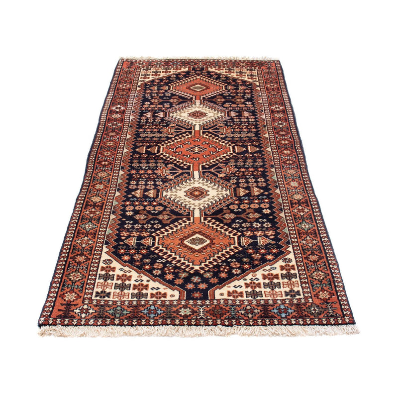 Yalameh Teppich 83x193cm - Perserteppich - dunkelblau