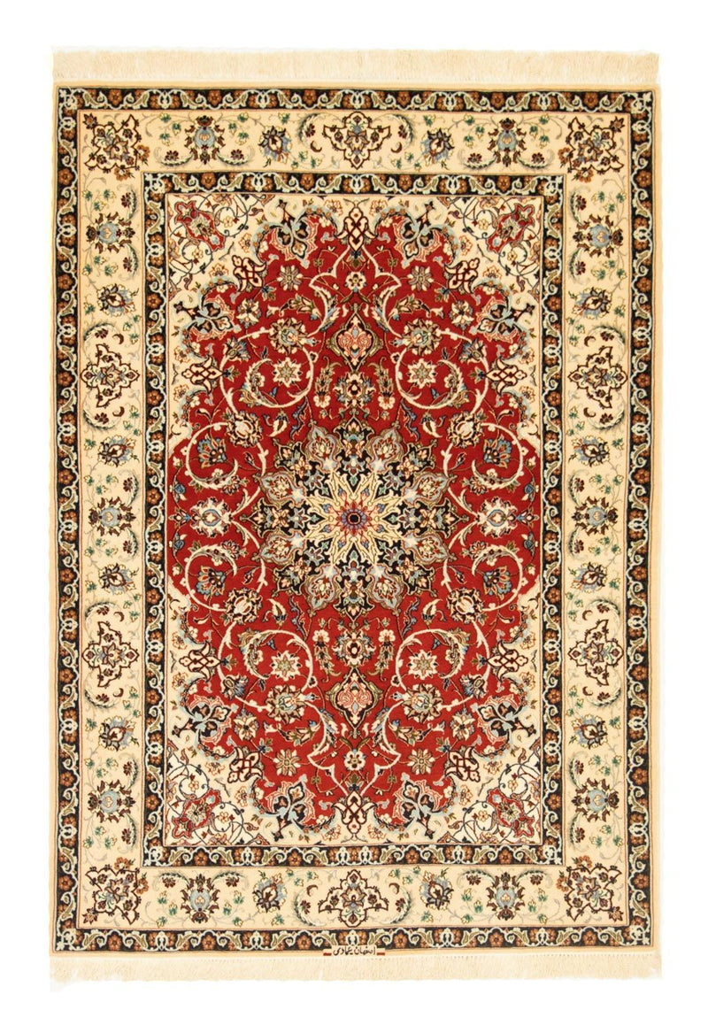 Isfahan Teppich 112x164cm - Perserteppich - rot