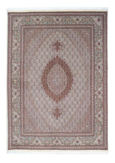 Täbriz - 50 Raj Teppich 150x210cm - Perserteppich - hellbraun