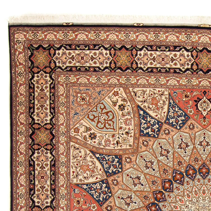 Täbriz - 50 Raj Teppich 250x253cm - Perserteppich - hellbraun