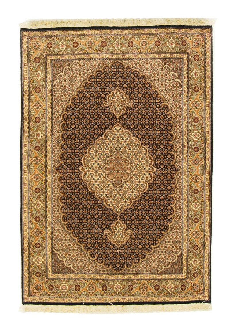 Täbriz Teppich 99x147cm - Perserteppich - schwarz