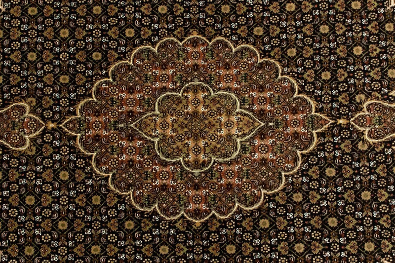 Täbriz - 50 Raj Teppich 103x165cm - Perserteppich - schwarz