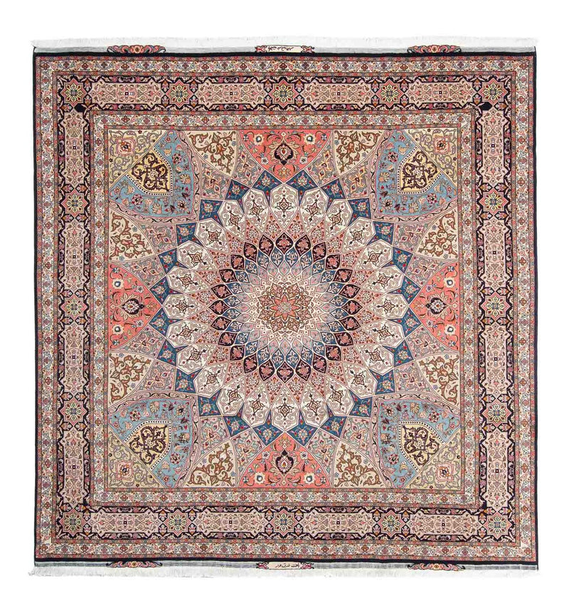Täbriz - 50 Raj Teppich 248x250cm - Perserteppich - hellbraun