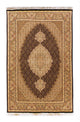 Täbriz Teppich 100x158cm - Perserteppich - schwarz