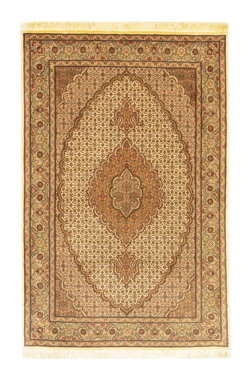 Täbriz - 50 Raj Teppich 100x154cm - Perserteppich - beige