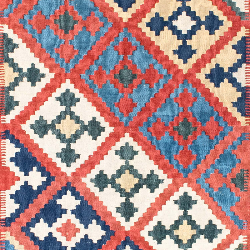 Kelim Fars Teppich 125x173cm - rot