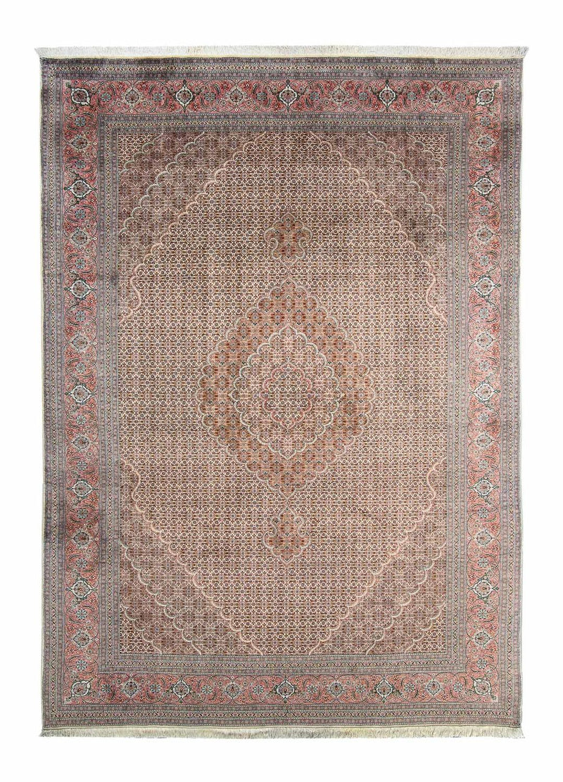 Täbriz Teppich 202x293cm - Perserteppich - hellbraun