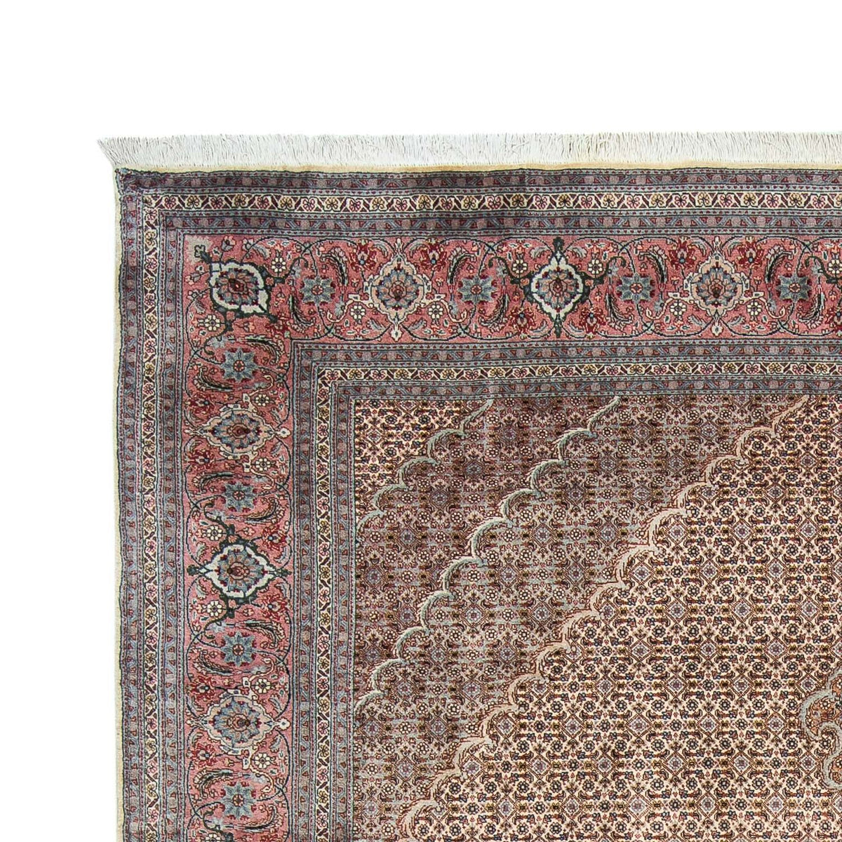 Täbriz Teppich 202x293cm - Perserteppich - hellbraun