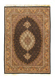 Täbriz Teppich 104x145cm - Perserteppich - schwarz