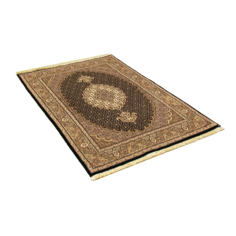Täbriz Teppich 104x145cm - Perserteppich - schwarz