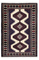Turkaman Teppich 87 x 139 cm - mehrfarbig
