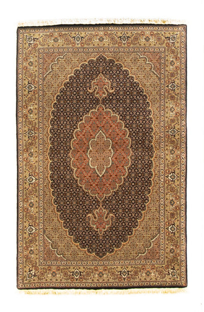Täbriz Teppich 103x157cm - Perserteppich - schwarz