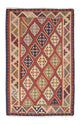 Kelim Fars Teppich 118x188cm - dunkelrot