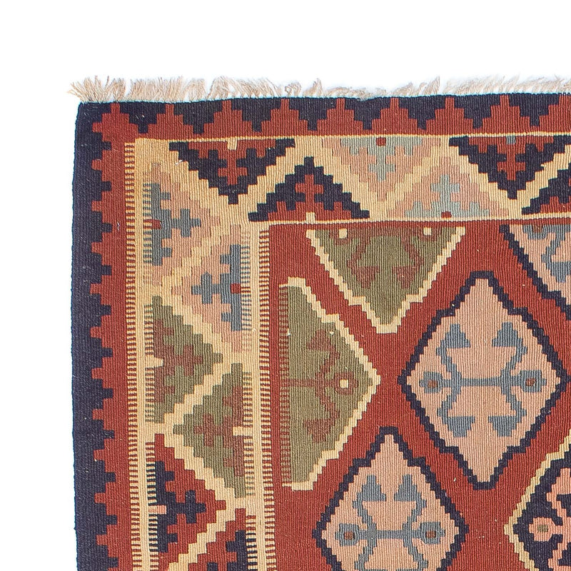 Kelim Fars Teppich 118x188cm - dunkelrot
