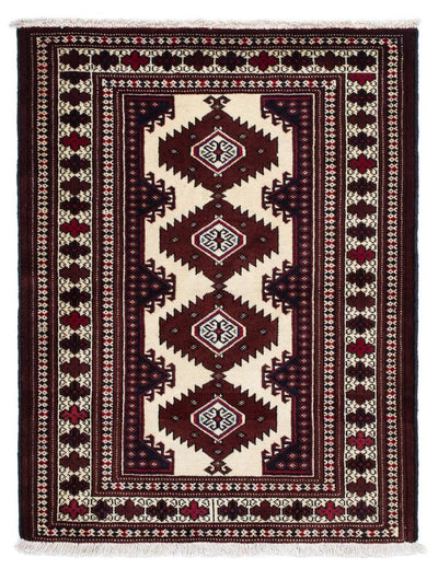 Ghashghai Teppich 94x129cm - Perserteppich - dunkelrot