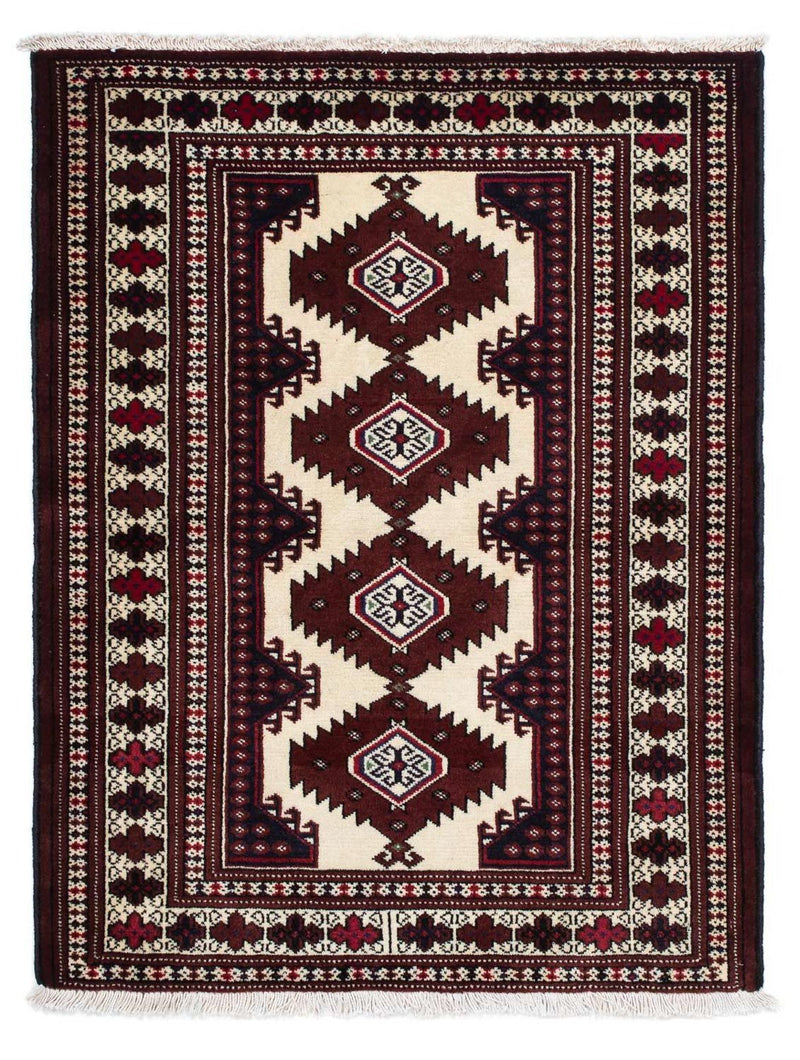 Ghashghai Teppich 94x129cm - Perserteppich - dunkelrot