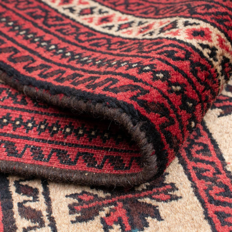 Qaraja Teppich 86x135cm - Perserteppich - dunkelrot