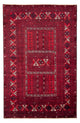 Turkaman Teppich 157x240cm - Orientteppich - dunkelrot