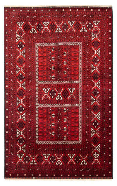 Turkaman Teppich 160x243cm - Orientteppich - dunkelrot