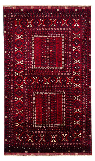 Turkaman Teppich 156x245cm - Orientteppich - dunkelrot