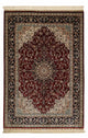 China Seide Teppich 137x198cm - Orientteppich - dunkelrot